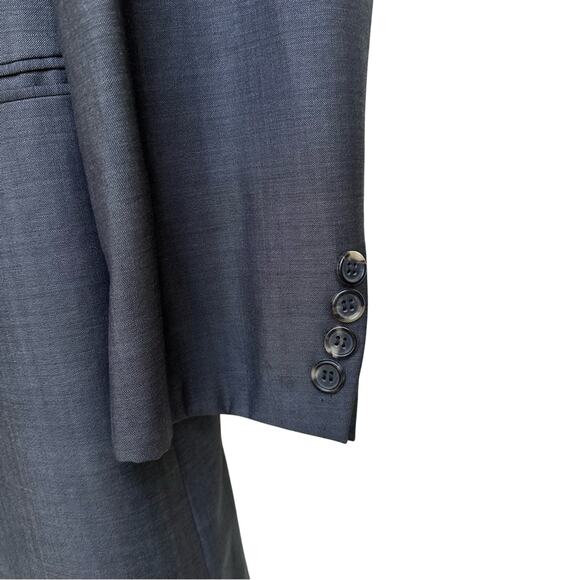 Hugo Boss Gray Wool Suit Jacket Made in USA 2-Button Classic Fit 42R - Picture 5 of 9